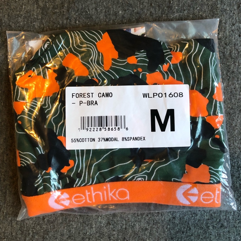 Ethika NWT Pull Over Bra Forest Camo size M